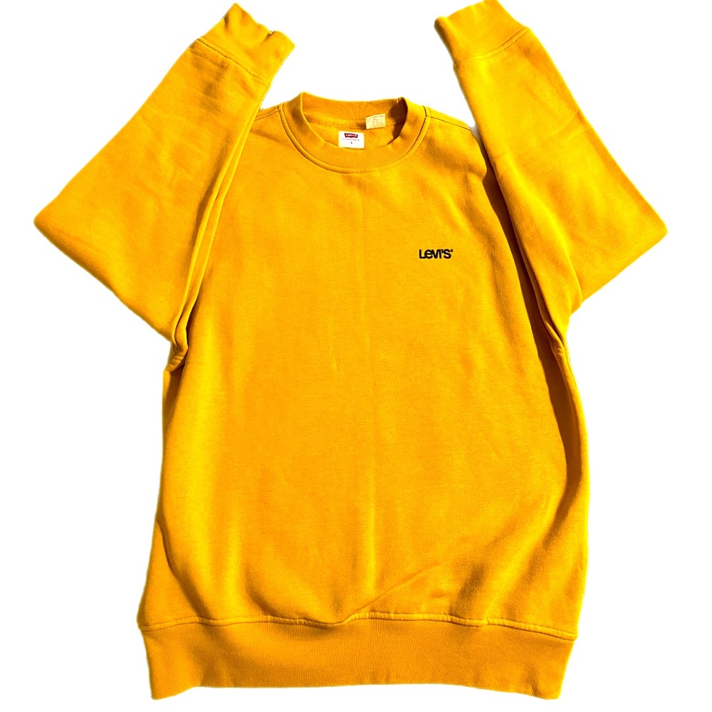 Levi’s mens fleece pullover crewneck, non stretch.